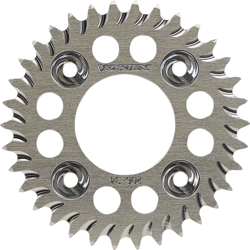 Aluminum Sprocket - Silver - Rear - 34 Tooth - Lutzka's Garage