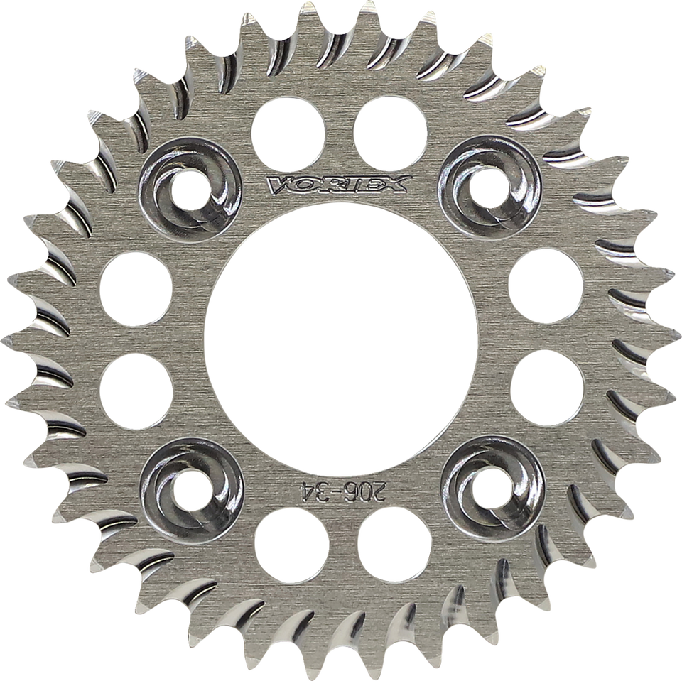 Aluminum Sprocket - Silver - Rear - 34 Tooth - Lutzka's Garage