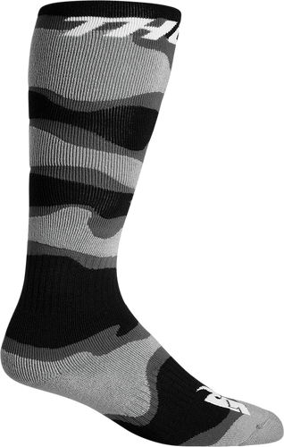 Youth MX Camo Socks - Gray/White - Size 1-6 - Lutzka's Garage