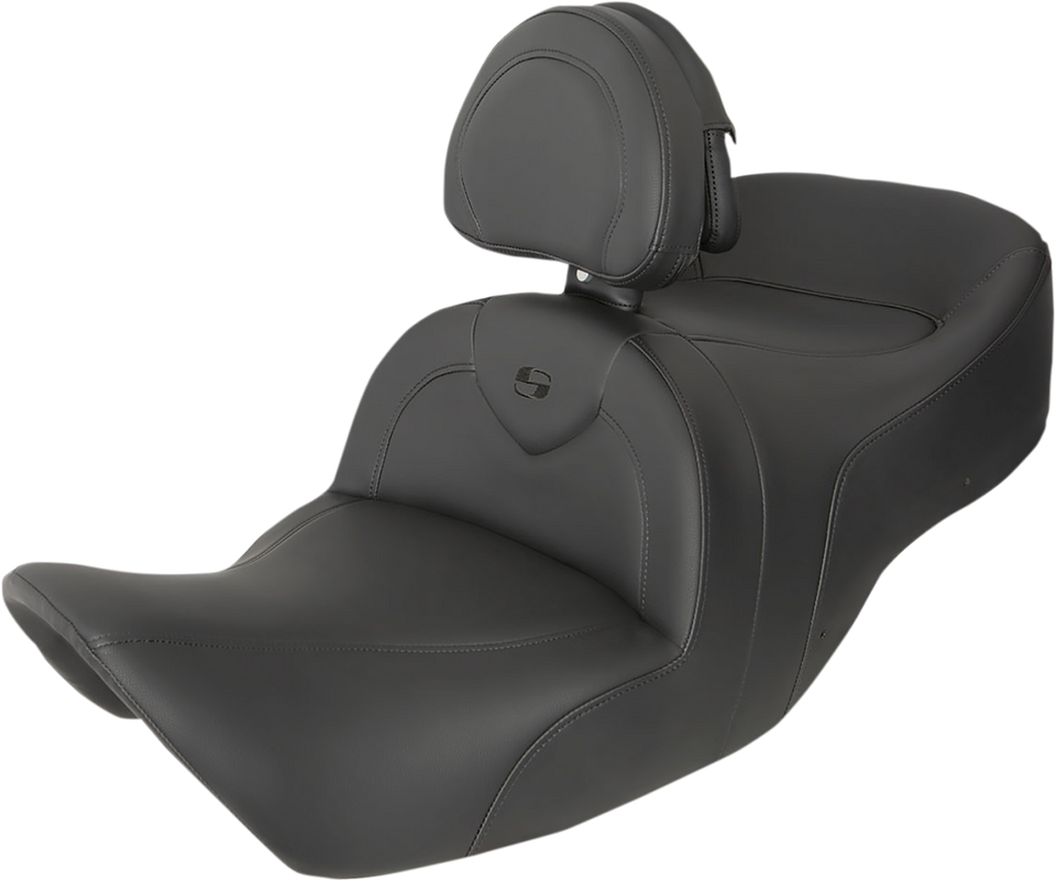 RoadSofa™ Seat - With Backrest - Black W/Black Stitching