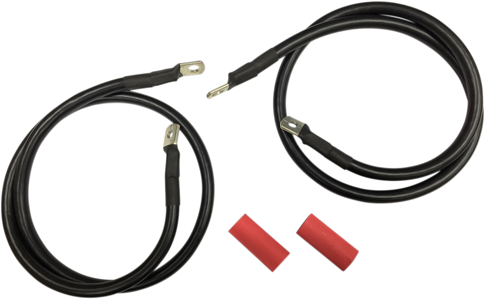 Black Battery Cable Set - 89-92 FL