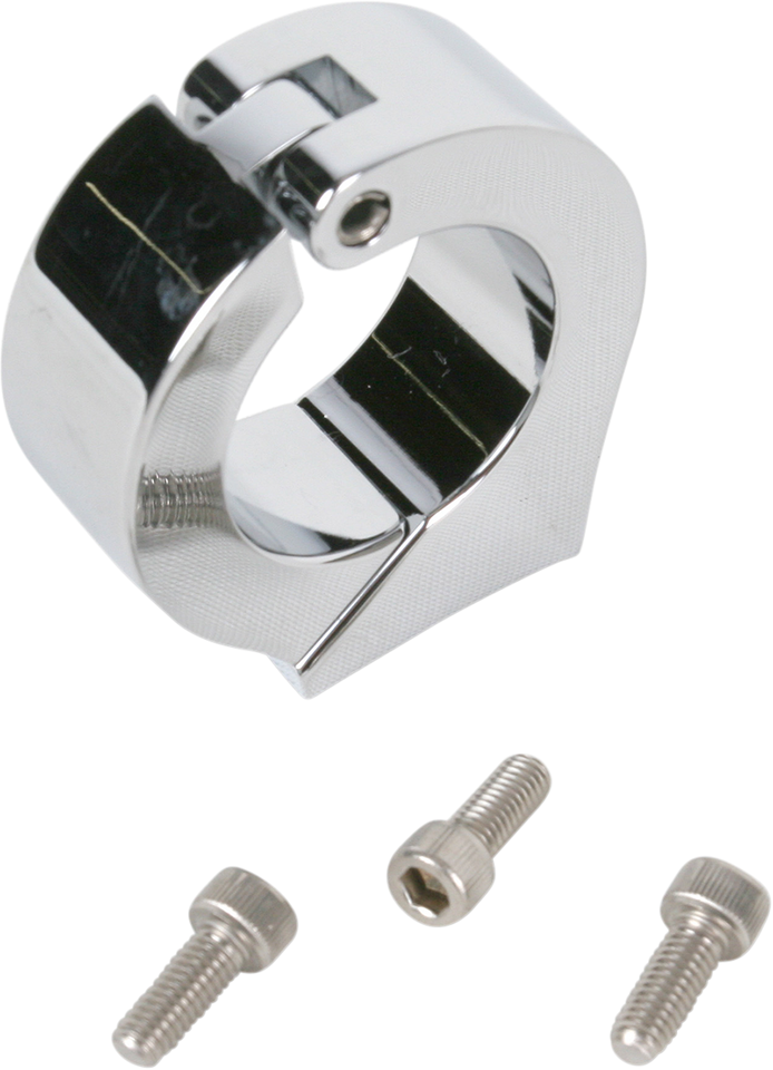 Clamp Mount - For 1.25" Handlebar - 3-3/8"  Gauge Cups - Chrome - Lutzka's Garage