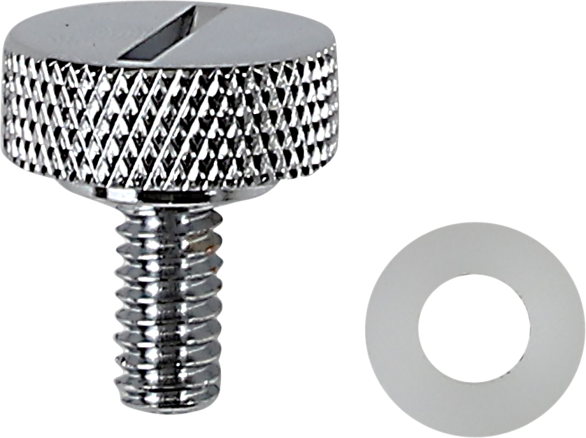 Seat Knob - Chrome - Slotted - 1/4-20 - Lutzka's Garage