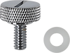 Seat Knob - Chrome - Slotted - 1/4-20 - Lutzka's Garage