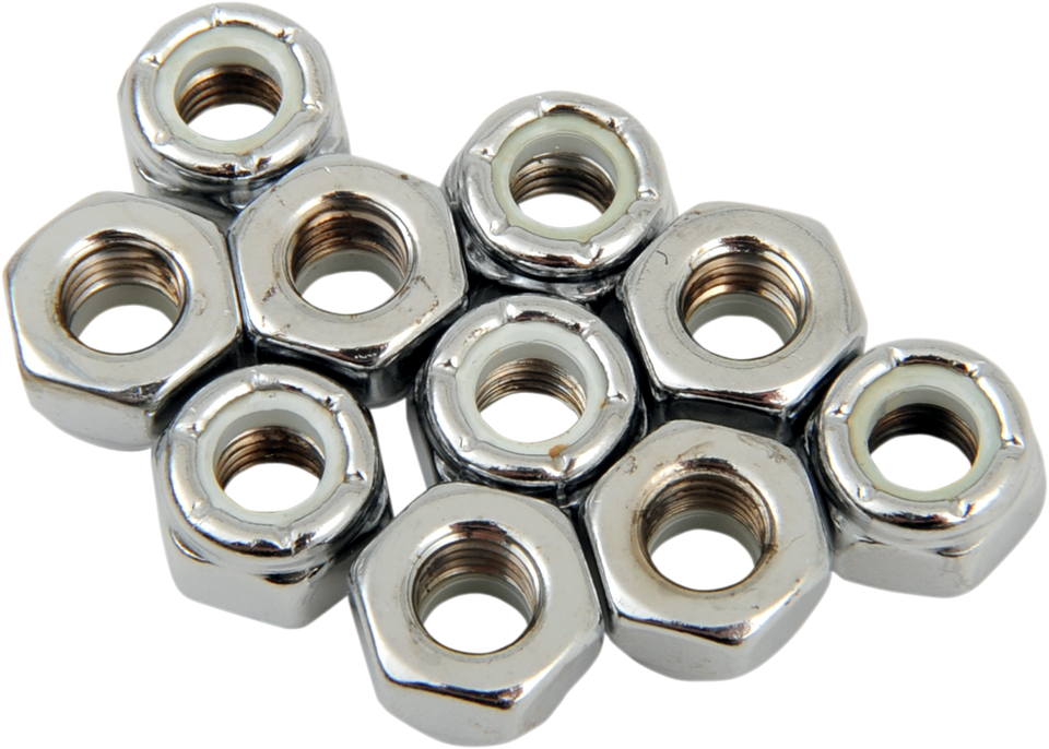 1/4-28 Chrome Nylon Nut