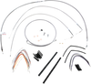 Handlebar Cable/Brake Line Kit - Complete - 14" Ape Hanger Handlebars - Stainless Steel - Lutzka's Garage