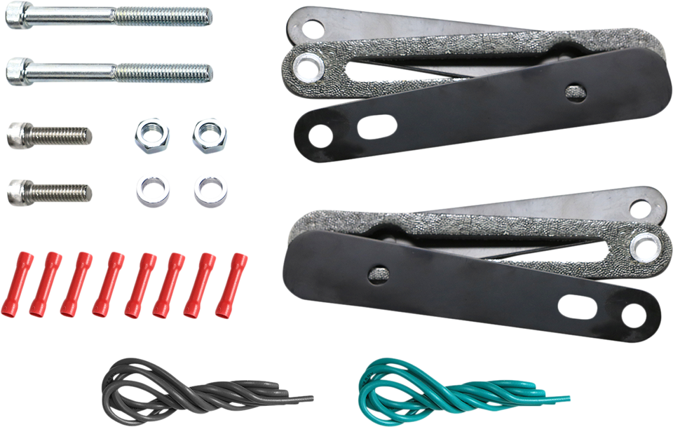 Turn Signal Relocation Kit - Sportster - Black - Lutzka's Garage