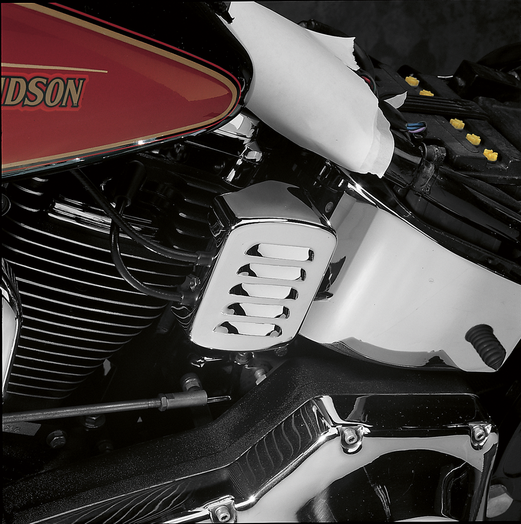 Louvered Coil Cover - Harley Davidson - Chrome - Lutzka's Garage