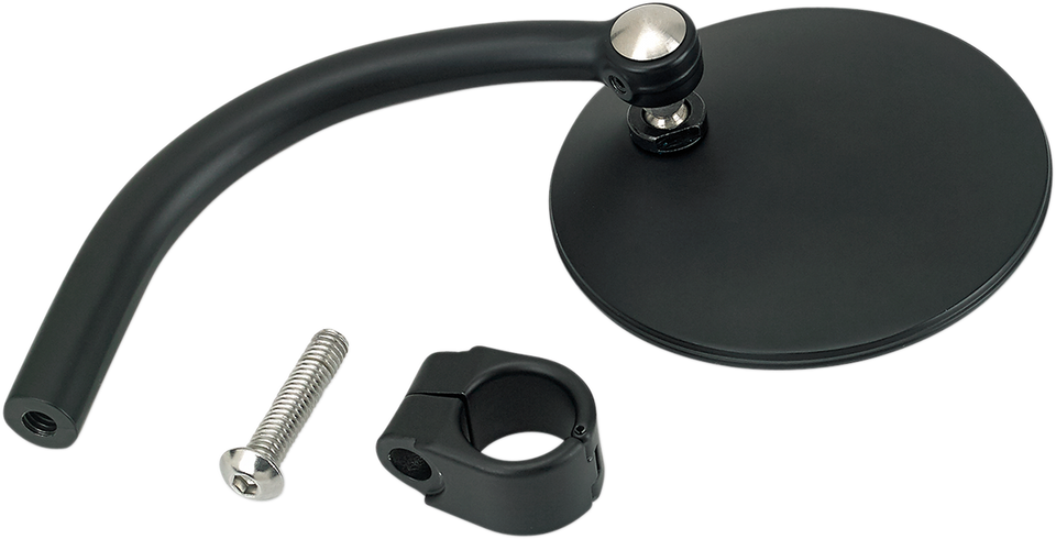 Clamp-On Utility Mirror - Round - Black - Lutzka's Garage