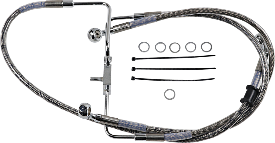Brake Line - +8" - Stainless Steel - XL - Lutzka's Garage