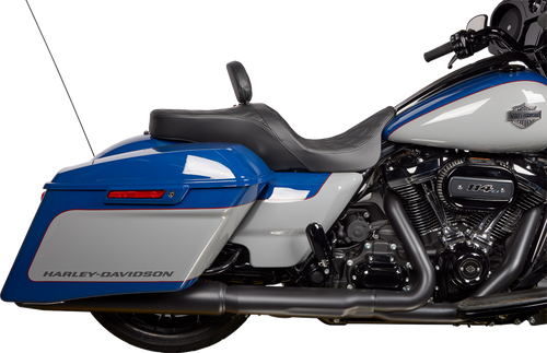 EZ Glide II Backrest - Small - Vinyl - Double Diamond Black Stitch - Lutzka's Garage