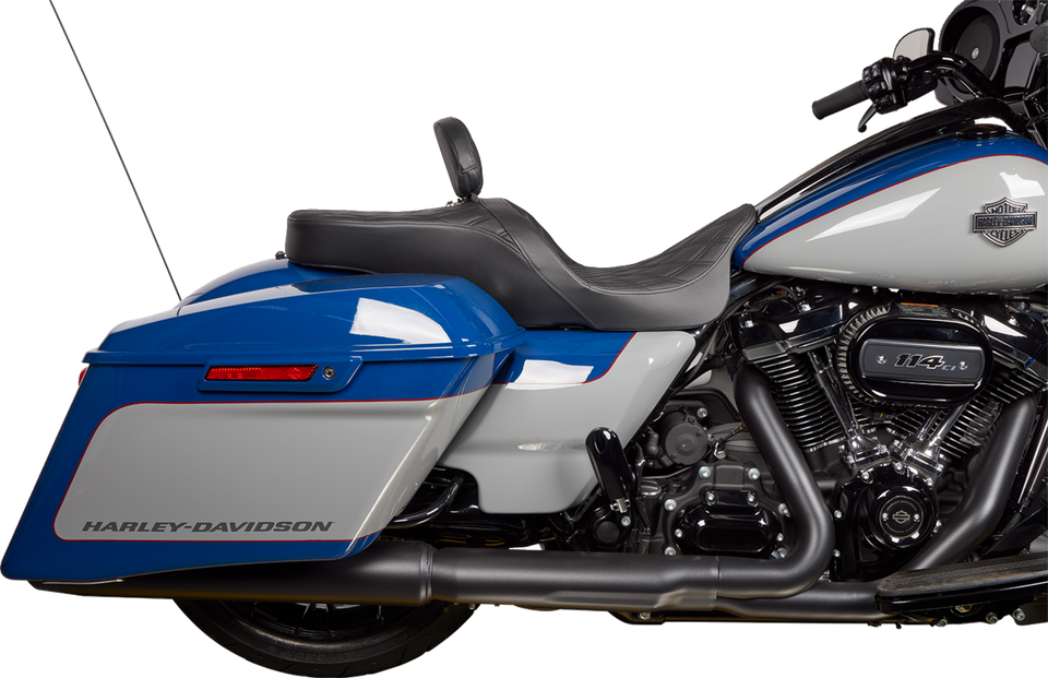 EZ Glide II Backrest - Small - Vinyl - Double Diamond Black Stitch - Lutzka's Garage