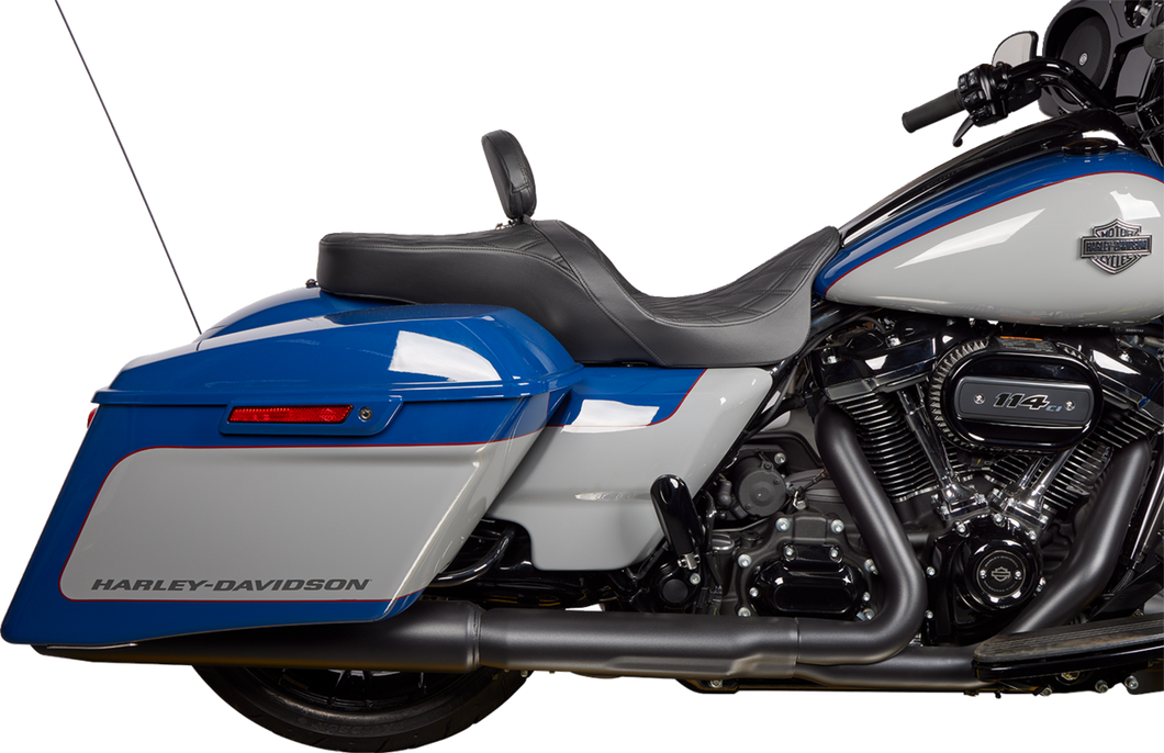 EZ Glide II Backrest - Small - Vinyl - Double Diamond Black Stitch - Lutzka's Garage