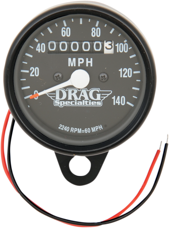 2.4" MPH Mini LED Mechanical Speedometer/Indicators - Black Housing - Black Face - 2240:60 - Lutzka's Garage