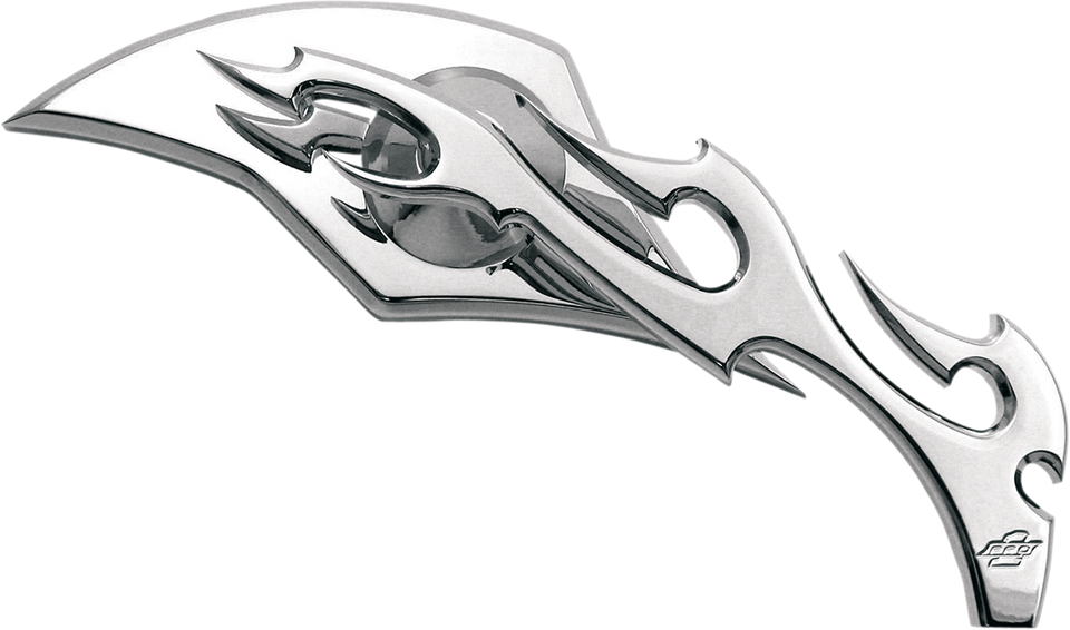 Mirror - Flame - Chrome - Right - Lutzka's Garage