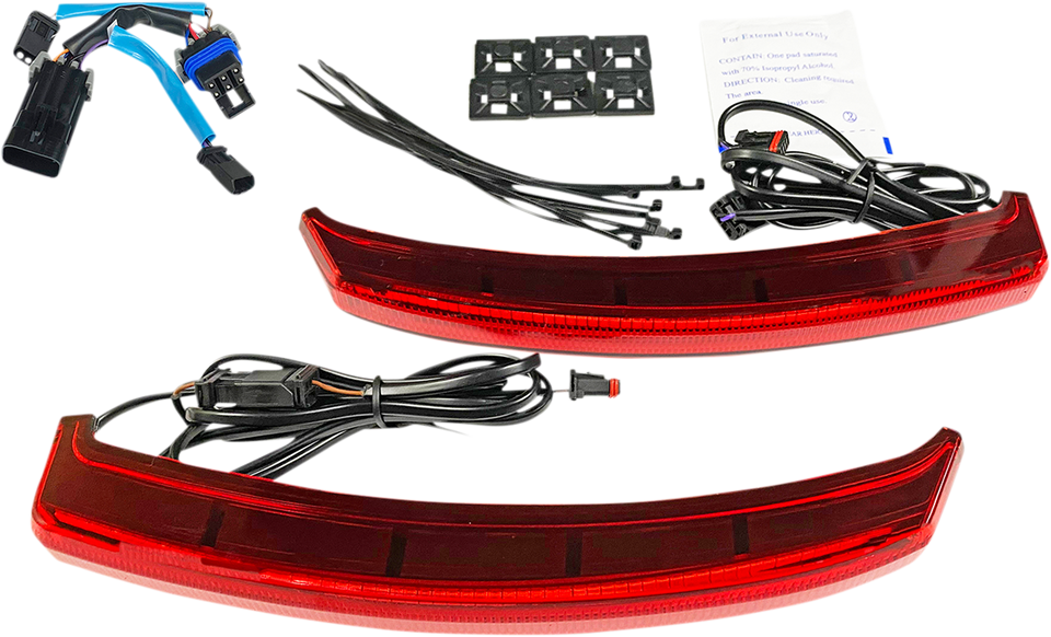 Saddle Bag Lights - Challenger - Red Lens - Lutzka's Garage