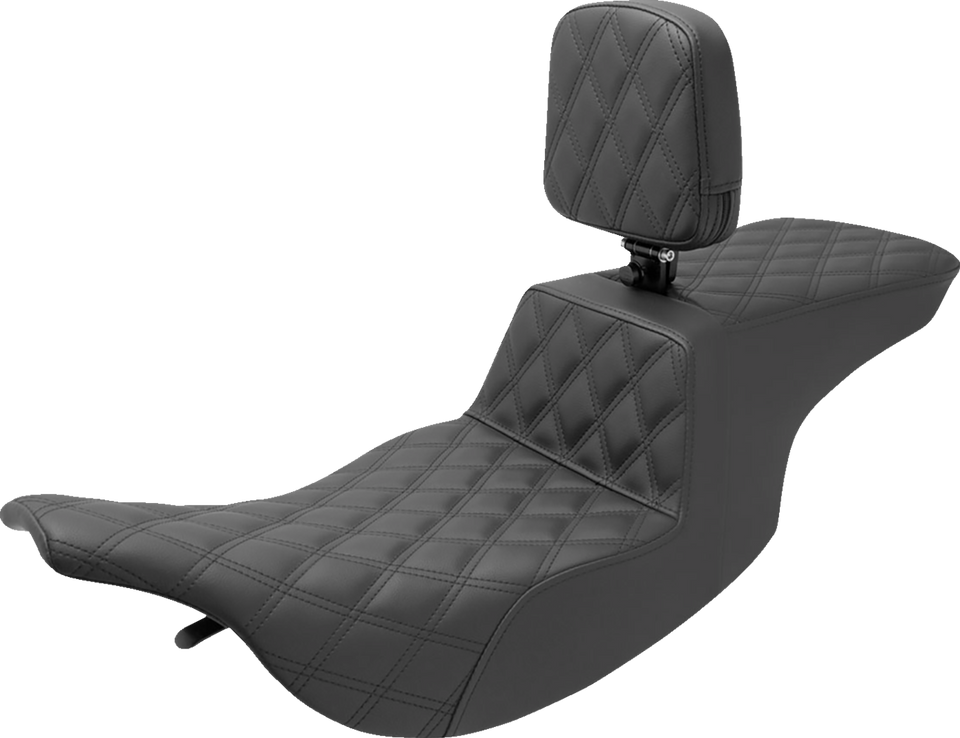 Tour Step Up Seat - Rider Backrest - Full Lattice Stitch - FL 97-07