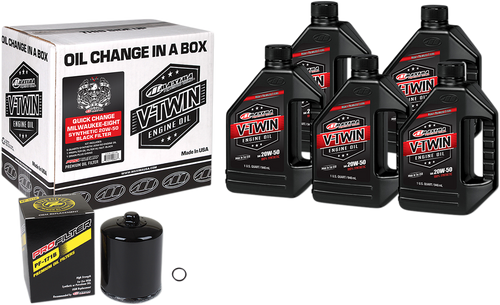 Quick Change M8 Synthetic 20W-50 Oil Change Kit - Black Filter