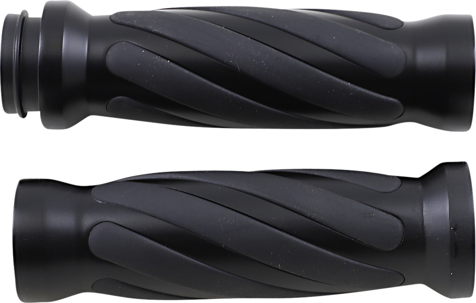 Grips - Twisted - TBW - Matte Black - Lutzka's Garage