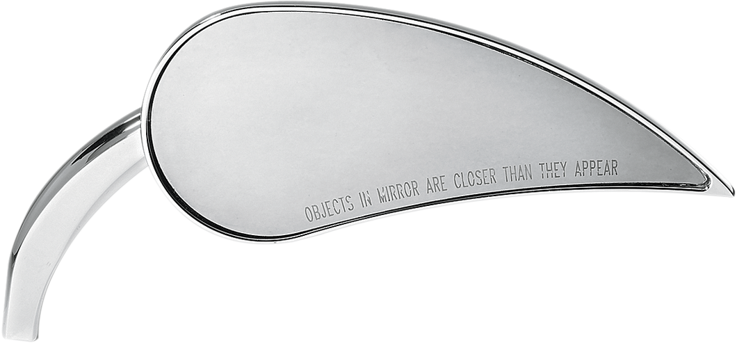 Rad III Mirror - Tear Drop - Chrome - Right - Lutzka's Garage