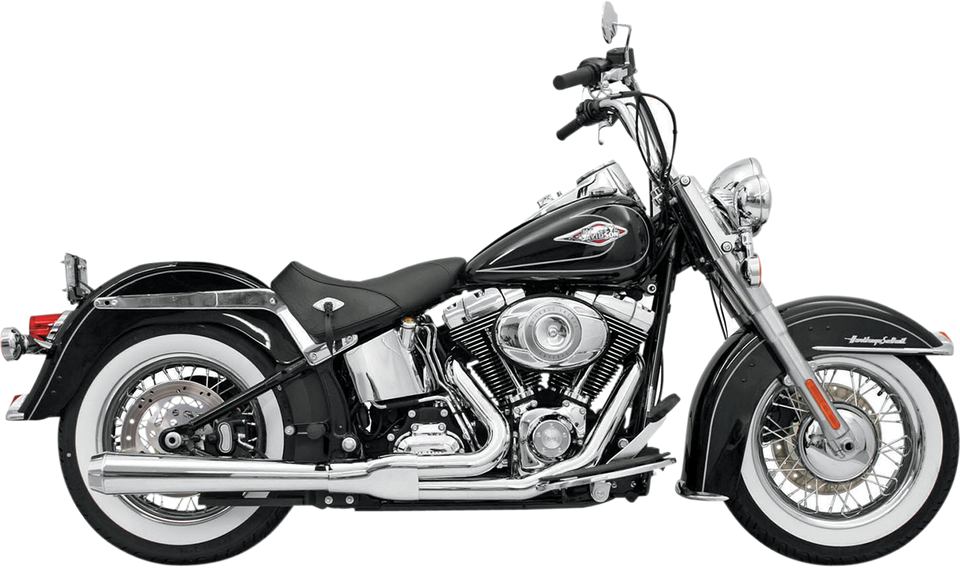 2:1 Exhaust - Chrome - Long - Softail - Lutzka's Garage