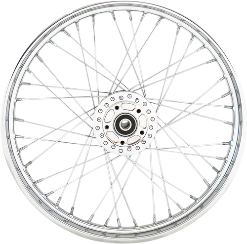 Wheel - Laced - 40 Spoke - Front - Chrome - 21x2.15 - 06-07 XL - Lutzka's Garage