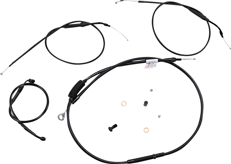 Handlebar Cable and Brake Line Kit - Extended - Sportsters - Tracker/Scrambler Handlebars - ABS