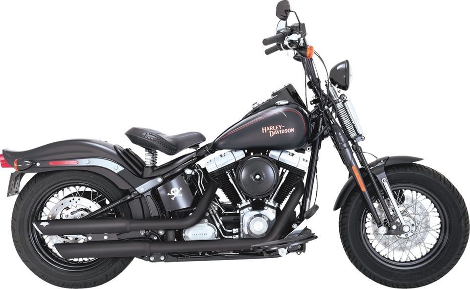 3" Twin Slash Slip-On Mufflers - Black - Lutzka's Garage