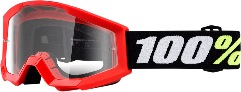 Strata Mini Goggles - Red - Clear Lens - Lutzka's Garage