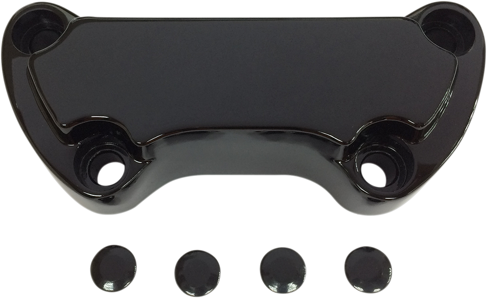 Handlebar Clamp - Scalloped - Black - Lutzka's Garage