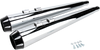 Megaphone Mufflers - Chr/Blk - Fluted - Performance Baffle