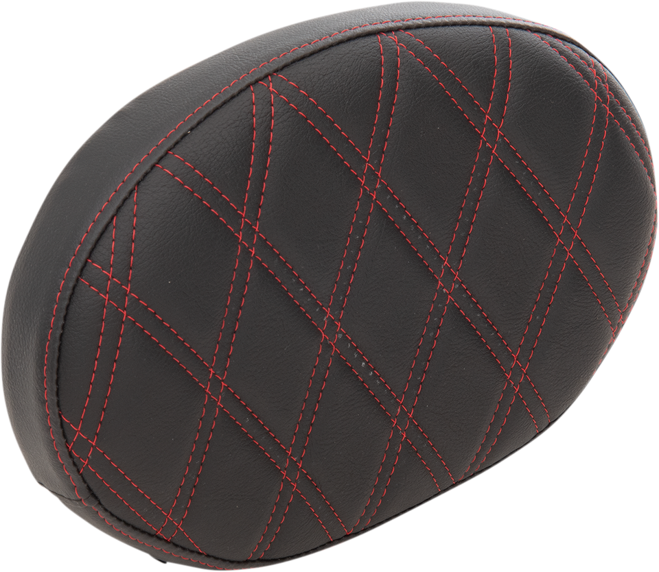 Oval Sissy Bar Pad - Double Diamond - Red Stitch - FL 99-22