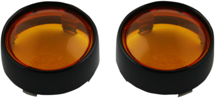 Bullet Signal Lenses - Black/Amber - Lutzka's Garage