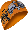 SportFlex™ Beanie - Orange Tribal Skull - Lutzka's Garage