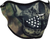 Half Mask - Woodland Camo Tie Dye Skull