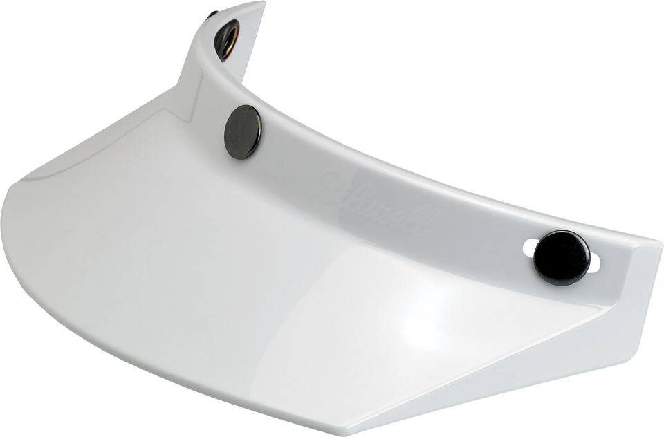 Moto 3-Snap Visor - White - Lutzka's Garage
