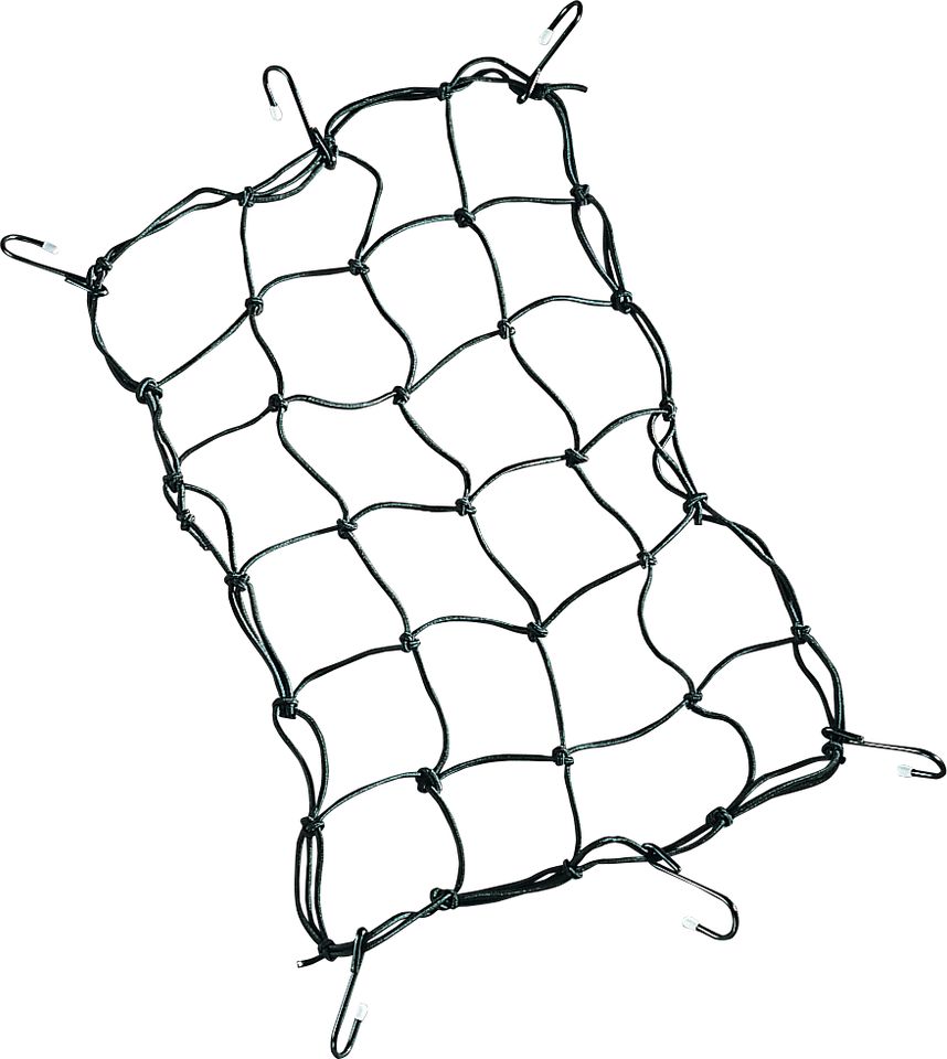 Cargo Net - 12" x 17" - 6 Hook - Black - Lutzka's Garage