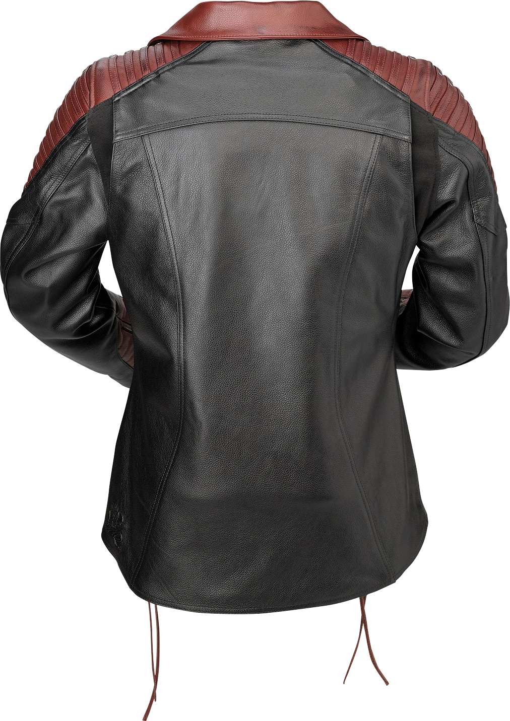 Womens Combiner Leather Jacket - Black/Red - 3W - Lutzka's Garage