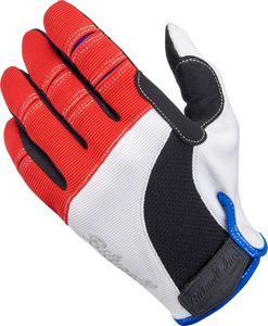 Moto Gloves - Red/White/Black - Small - Lutzka's Garage