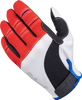 Moto Gloves - Red/White/Black - Small - Lutzka's Garage